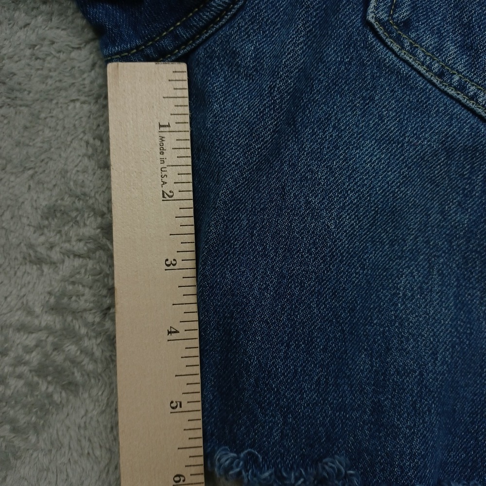 We The Free Shorts Womens 28 Blue Denim Cut Off Button Flu Pockets - Picture 6 of 6
